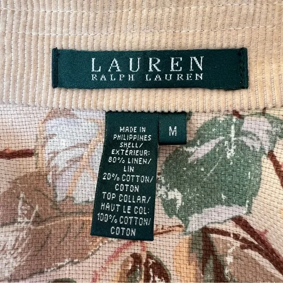 NWOT Lauren Ralph Lauren Floral Chore Coat / Barn Jacket, Size Medium - Picture 10 of 14